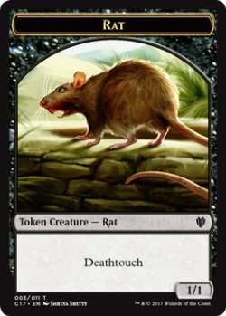 画像1: ネズミ/RAT & 猫・戦士/CAT WARRIOR 【英語版】 [C17-トークン]