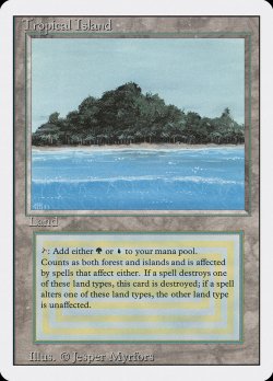画像1: Tropical Island (3ED/土地R/英/通常/EX~NM) ※詳細要確認