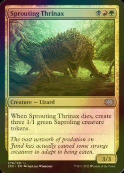 画像1: [FOIL] 芽吹くトリナクス/Sprouting Thrinax 【英語版】 [2X2-金U]