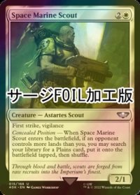 [FOIL] スペースマリーン・スカウト/Space Marine Scout (サージ仕様) 【英語版】 [40K-白U]
