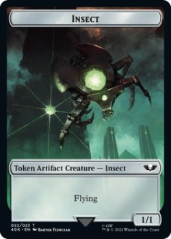 画像2: [FOIL] ネクロン・戦士/NECRON WARRIOR & 昆虫/INSECT (サージ仕様) 【英語版】 [40K-トークン]