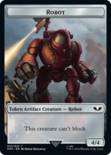 [FOIL] ロボット/ROBOT & アスタルテス・戦士/ASTARTES WARRIOR No.001 (サージ仕様) 【英語版】 [40K-トークン]