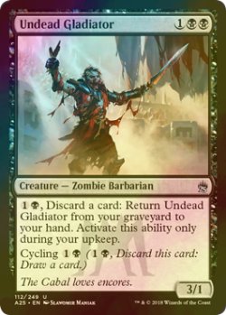 画像1: [FOIL] アンデッドの剣闘士/Undead Gladiator 【英語版】 [A25-黒U]