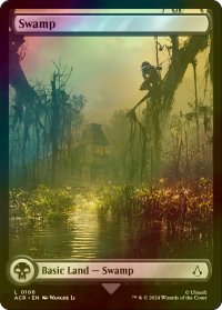 [FOIL] 沼/Swamp No.106 (全面アート版) 【英語版】 [ACR-土地C]