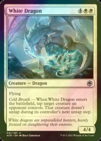 [FOIL] ホワイト・ドラゴン/White Dragon 【英語版】 [AFR-白U]