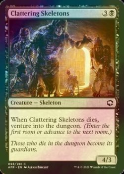 画像1: [FOIL] かたつく骸骨/Clattering Skeletons 【英語版】 [AFR-黒C]