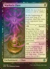 [FOIL] ウォーロック・クラス/Warlock Class 【英語版】 [AFR-黒U]