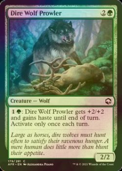 画像1: [FOIL] うろつくダイア・ウルフ/Dire Wolf Prowler 【英語版】 [AFR-緑C]