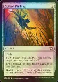 [FOIL] とげの落とし穴/Spiked Pit Trap 【英語版】 [AFR-灰C]
