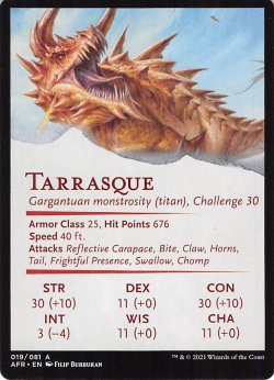 画像2: タラスク/The Tarrasque No.019 (箔押し版) 【英語版】 [AFR-アート]