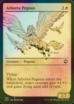 画像1: [FOIL] アルボレーアのペガサス/Arborea Pegasus (ショーケース版) 【英語版】 [AFR-白C]