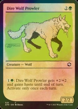 画像1: [FOIL] うろつくダイア・ウルフ/Dire Wolf Prowler (ショーケース版) 【英語版】 [AFR-緑C]