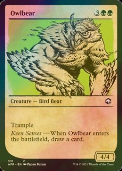 画像1: [FOIL] アウルベア/Owlbear (ショーケース版) 【英語版】 [AFR-緑C]