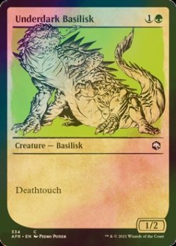 画像1: [FOIL] アンダーダークのバジリスク/Underdark Basilisk (ショーケース版) 【英語版】 [AFR-緑C]