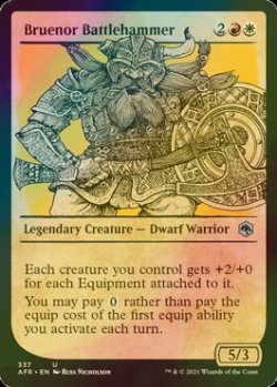 画像1: [FOIL] ブルーノー・バトルハンマー/Bruenor Battlehammer (ショーケース版) 【英語版】 [AFR-金U]