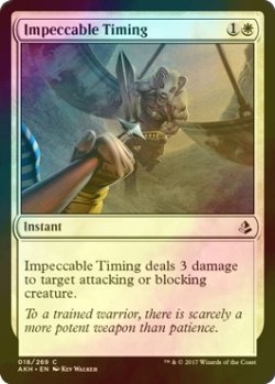 画像1: [FOIL] 絶妙なタイミング/Impeccable Timing 【英語版】 [AKH-白C]