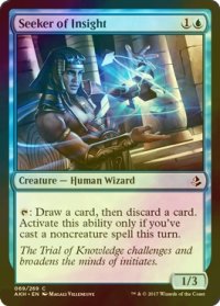[FOIL] 洞察の探求者/Seeker of Insight 【英語版】 [AKH-青C]