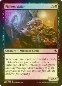 画像1: [FOIL] 冷酷な侍臣/Pitiless Vizier 【英語版】 [AKH-黒C]