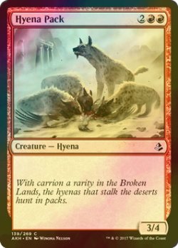 画像1: [FOIL] ハイエナの群れ/Hyena Pack 【英語版】 [AKH-赤C]