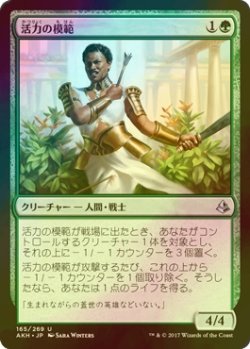 画像1: [FOIL] 活力の模範/Exemplar of Strength 【日本語版】 [AKH-緑U]