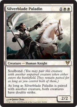 画像1: 銀刃の聖騎士/Silverblade Paladin 【英語版】 [AVR-白R]