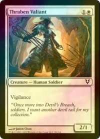 [FOIL] スレイベンの勇者/Thraben Valiant 【英語版】 [AVR-白C]