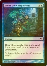 [FOIL] 材料集め/Amass the Components 【英語版】 [AVR-青C]