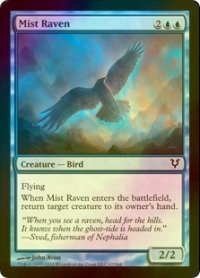 [FOIL] 霧鴉/Mist Raven 【英語版】 [AVR-青C]