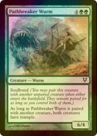 [FOIL] 道壊しワーム/Pathbreaker Wurm 【英語版】 [AVR-緑C]