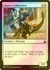 [FOIL] 猛竜の相棒/Raptor Companion 【英語版】 [BBD-白C]