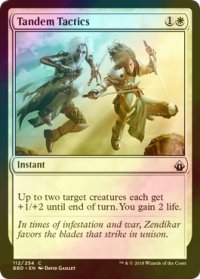 [FOIL] 二人戦術/Tandem Tactics 【英語版】 [BBD-白C]