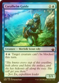 [FOIL] 珊瑚兜の案内人/Coralhelm Guide 【英語版】 [BBD-青C]