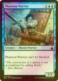 [FOIL] 幻影の戦士/Phantom Warrior 【英語版】 [BBD-青U]