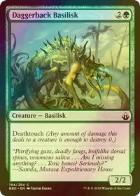 [FOIL] 短刀背のバジリスク/Daggerback Basilisk 【英語版】 [BBD-緑C]