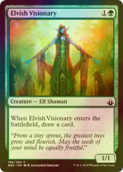 画像1: [FOIL] エルフの幻想家/Elvish Visionary 【英語版】 [BBD-緑C]