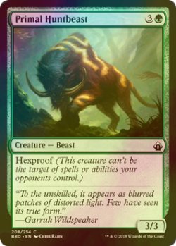 画像1: [FOIL] 原初の狩猟獣/Primal Huntbeast 【英語版】 [BBD-緑C]