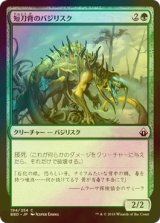 [FOIL] 短刀背のバジリスク/Daggerback Basilisk 【日本語版】 [BBD-緑C]