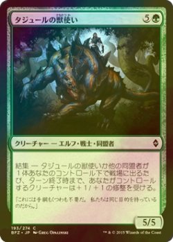 画像1: [FOIL] タジュールの獣使い/Tajuru Beastmaster 【日本語版】 [BFZ-緑C]