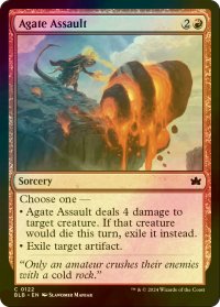 [FOIL] 瑪瑙の落石/Agate Assault 【英語版】 [BLB-赤C]