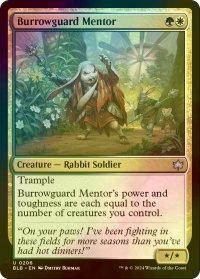 [FOIL] 穴ぐら守りの導師/Burrowguard Mentor 【英語版】 [BLB-金U]