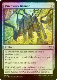 [FOIL] 縫い合わせの旗/Patchwork Banner 【英語版】 [BLB-灰U]