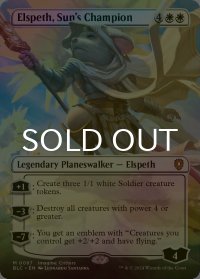 [FOIL] 太陽の勇者、エルズペス/Elspeth, Sun's Champion (全面アート版) 【英語版】 [BLC-白MR]