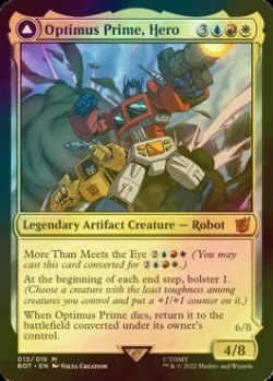 画像1: [FOIL] 英雄、オプティマスプライム/Optimus Prime, Hero (海外産ブースター版) 【英語版】 [BOT-金MR]