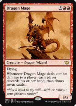 画像1: ドラゴン魔道士/Dragon Mage 【英語版】 [C15-赤R]