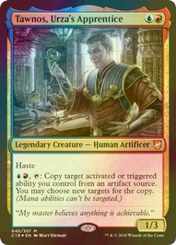 画像1: [FOIL] ウルザの弟子、タウノス/Tawnos, Urza's Apprentice 【英語版】 [C18-金MR]