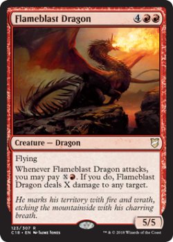 画像1: 炎破のドラゴン/Flameblast Dragon 【英語版】 [C18-赤R]