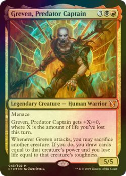 画像1: [FOIL] プレデターの艦長、グレヴェン/Greven, Predator Captain 【英語版】 [C19-金MR]