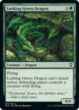 隠れ潜むグリーン・ドラゴン/Lurking Green Dragon 【英語版】 [CLB-緑C]