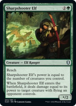 画像1: エルフの名射手/Sharpshooter Elf 【英語版】 [CLB-緑U]