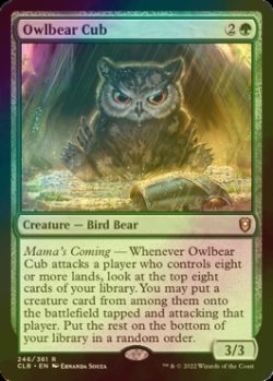 画像1: [FOIL] アウルベアの仔 /Owlbear Cub 【英語版】 [CLB-緑R]